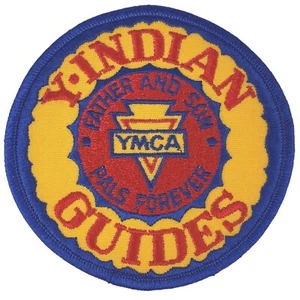 4" Bügelbild bestickt YMCA Y Indian Guides Patch Vater Sohn Freunde für immer USA - Bild 1 von 7