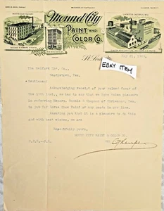 1906 letterhead ST LOUIS MISSOURI Mound City Paint HENRY SCOTT Dyer NORRIS GREGG - Imagen 1 de 2