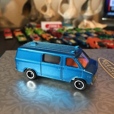 💚⭐️Tomica Pocket Cars #F22 1977 Chevrolet Van Chevy azul 1:78 pintado personalizado Foto 1 de 4