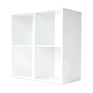 4 Cube Storage Shelf Display White/Oak/Black Bookshelf Organiser CupboardCabinet - Picture 1 of 4