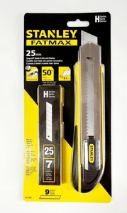 Stanley FATMAX 25mm Snap-Off Blade Knife + 9 Blades H Series 95-588 Cutter - Picture 1 of 6