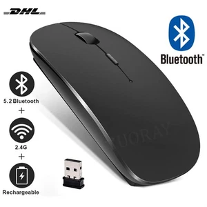 PC Maus Kabellos Bluetooth und Funk für Computer, MAC Aufladbare leise Maus USB - Bild 1 von 9