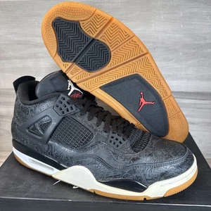 Jordan 4 Retro Láser 30 Aniversario Triple Negro CI1184-001 Talla 12 LIMPIO con Caja - Imagen 1 de 24