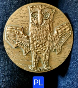Belle Grosse Médaille Artistique Bronze 86 mm 315 g - Par Abram Krol 1979 - Picture 1 of 3