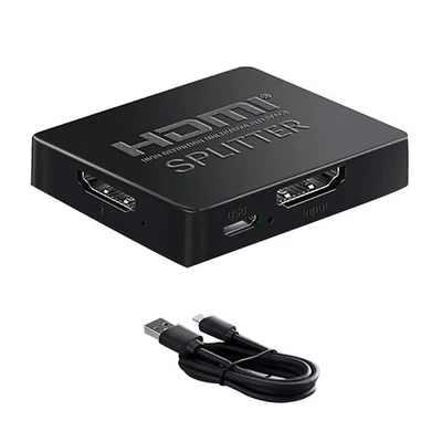 HDMI 4 Way Splitter Duplicator 1x4 Hub 1 in 4 out 3D 4K x 2K Ultra HD HDCP 1.4 - Image 1 of 4