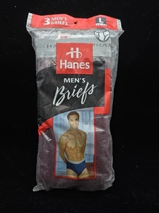 VTG USA 1998 Hanes Men’s Briefs Underwear 3 Pairs Size Large 36-38 NEW OLD STOCK - Picture 1 of 7