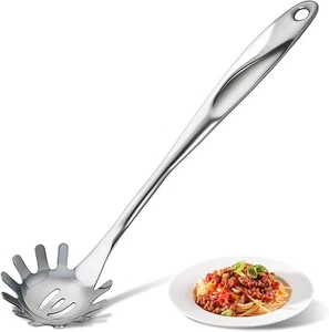 HANSGO Spaghetti Spoon, 13Inch Stainless Steel Pasta Fork Silver - Picture 1 of 6