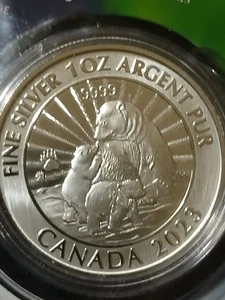 2023 Canadian Majestic Polar Bear And Cubs First Strike $5 Silver Coin 1 Each - Picture 1 of 13