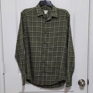 Crewcuts Boys 16 Green Flannel Button Up Shirt Windowpane Longsleeve - Picture 1 of 5