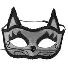 Halloween Fox Glitter Half Mask For Cosplay Party Silver