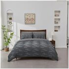 Microfiber Duvet Cover Set Tufted Textured Bedding Quilt & Pillowcases All Size