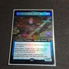 Emry, Lurker Of The Loch Extended Art Foil NM/M MTG Throne Of Eldraine