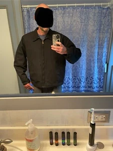 Mechanic Shop Work Jacket Size XXL Dark Blue Unifirst Like Eisenhower Dickies - Picture 1 of 8