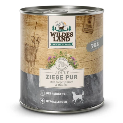 Wildes Land - Ziege mit Distelöl - 6 x 800 g - Hundefutter - Bild 1 von 4