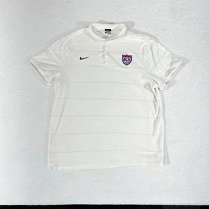 Nike US Fußball Polo weiße Shorts Ärmel grau gestreift Herren Größe XXL - Bild 1 von 9