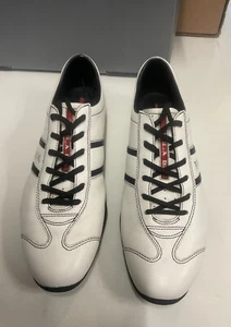 Prada 4E 1745 Men's Blanco Leather Shoes; Prada Size 8 (US 9 / UK 8 / EU 42) - Picture 1 of 7