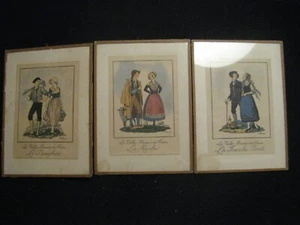 Lot de 3 gravures de Jean Droit sur les régions Dauphiné, manche Franche comté - Imagen 1 de 9