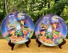 Set Of 2 Vintage McDonalds 1995 Halloween 9” Melamine Plates: McNuggets Witch