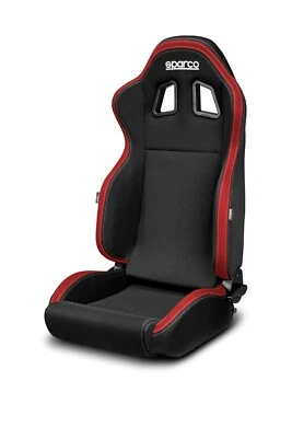 SPARCO 009014NRRS R100 Seat Street Tuner/Track/Racing Style Black/Red Reclinable - Image 1 of 3