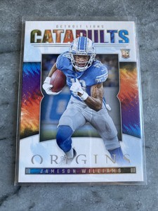 2022 Panini Origins #CAT-24 Jameson Williams Rookie RC Catapults Detroit Lions