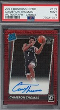 2021-22 Donruss Optic Cam Thomas Rated Rookie (On-Card) AUTO Choice Prizm~PSA 9