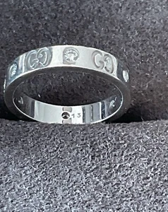 Gucci Weißgoldring 18 K Iconring mit Brillianten - Bild 1 von 13