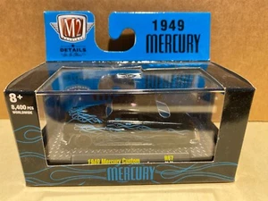 1/64 M2 1949 MERCURY CUSTOM COUPE BLACK & BLUE FLAMES - Picture 1 of 2
