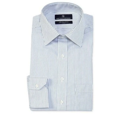 $99.50 Hart Schaffner Marx Classic Fit Striped Dress Shirt Size 17/34 (L) Foto 1 de 4