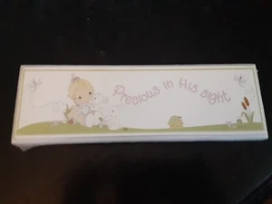 Precious Moments wooden plague precious in his sight NEW - Picture 1 of 3