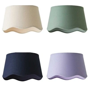 Small Lightshade Easy Fit Ceiling Shade Natural Linen Lampshade Scalloped Edge - Picture 1 of 38