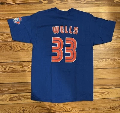 Vintage NWT David Wells #33 Toronto Blue Jays MLB Pro Player T-Shirt USA Medium - Image 1 of 4