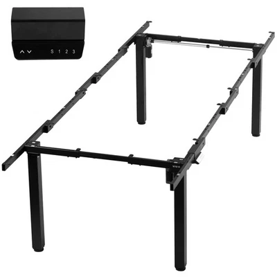 VIVO Black Electric Dual-Motor Height Adjustable 4-Leg Standing Desk Frame - Image 1 of 4