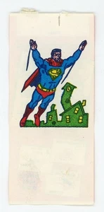 1967 Topps TV Comic Book Tattoo SUPERMAN FLIES Superman Wrapper Back - Picture 1 of 2