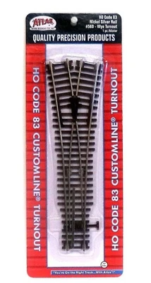 Code 83 Nickel Silver Wye Turnout HO Scale Atlas Trains - Image 1 of 2