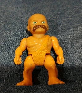 Vintage 1987 Playskool Definitiv Dinosaurier Höhlenmensch Glatze braun Schnurrbart 3 1/2" T - Bild 1 von 6