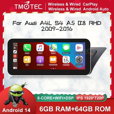 For Audi A4 A5 B8 S4 S5 10.25" IPS DAB+ Android Car Stereo Sat Nav CarPlay 64GB - Image 1 of 4