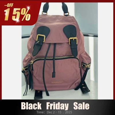 Burberry Mochila Pequeña Mochila de Nylon Rosa Polvoriento ebayAG Auténtica Foto 1 de 4