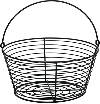 Miller Manufacturing Egg Basket Small Heavy Duty Wire Securely Welded Black - Image 1 of 4