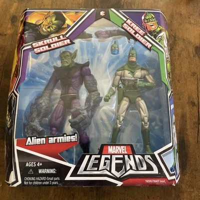 Marvel Legends - Alien Armies - Skrull Soldier + Kree Soldier Paquete de 2 *LEER* A Foto 1 de 4