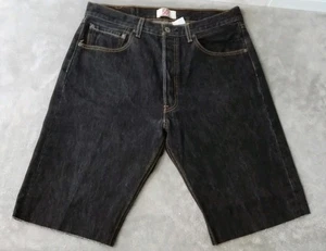 Levi's 501 Cut Off Jean Shorts Size 34 Men Navy Blue - Picture 1 of 8