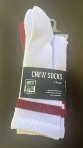 DSG Crew Socks -3 Pairs-size M-team Red Combo - Picture 1 of 8