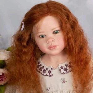 46" Huge Painted DIY Parts Reborn Doll Kits Toddler Cloth Body Rooted Hair Toy - Picture 1 of 4