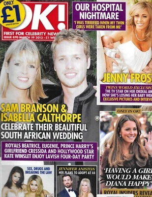 OK Magazine Sam Branson Isabella Calthorpe Kate Middleton Jimmy Cho 2013 - Image 1 of 4