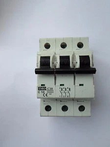 INTERRUPTOR CIRCUITO MCB MCB TRIPLE POLO IMO C10 10 AMP (C10C3010). - Imagen 1 de 1