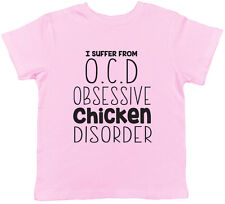 OCD Obsessive Chicken Disorder Funny Childrens Kids T-Shirt Boys Girls Gift Tee
