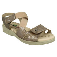 CRUISE LADIES PADDERS LEATHER ELASTICATED EXTRA WIDE COMFORT CASUAL SANDALS SIZE