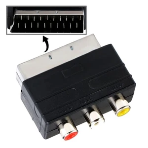 Adattatore SCART a Audio Video RCA Femmina Convertitore Presa TV DVD Decoder AV - Foto 1 di 3