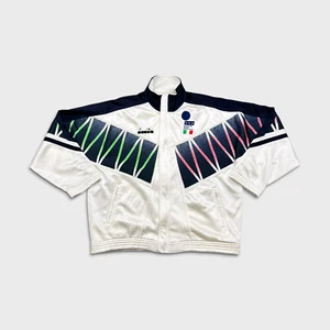 Chaqueta de Pista Diadora Italia 1994 De Colección Para Hombre Mediana Copa Mundial Fútbol Entrenamiento - Imagen 1 de 15