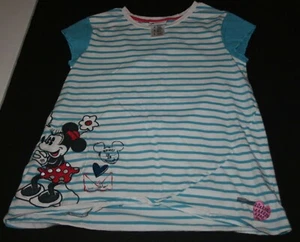 Used Disney Parks Girls XXL Tunic Top Dress Minnie & Mickey Mouse Hearts - Picture 1 of 4