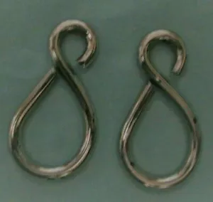 Ganci a S Rein Chain -- Semplice O Fantastico, Inox, Bluastro, Nero, Patina (1 PAIO) - Foto 1 di 7